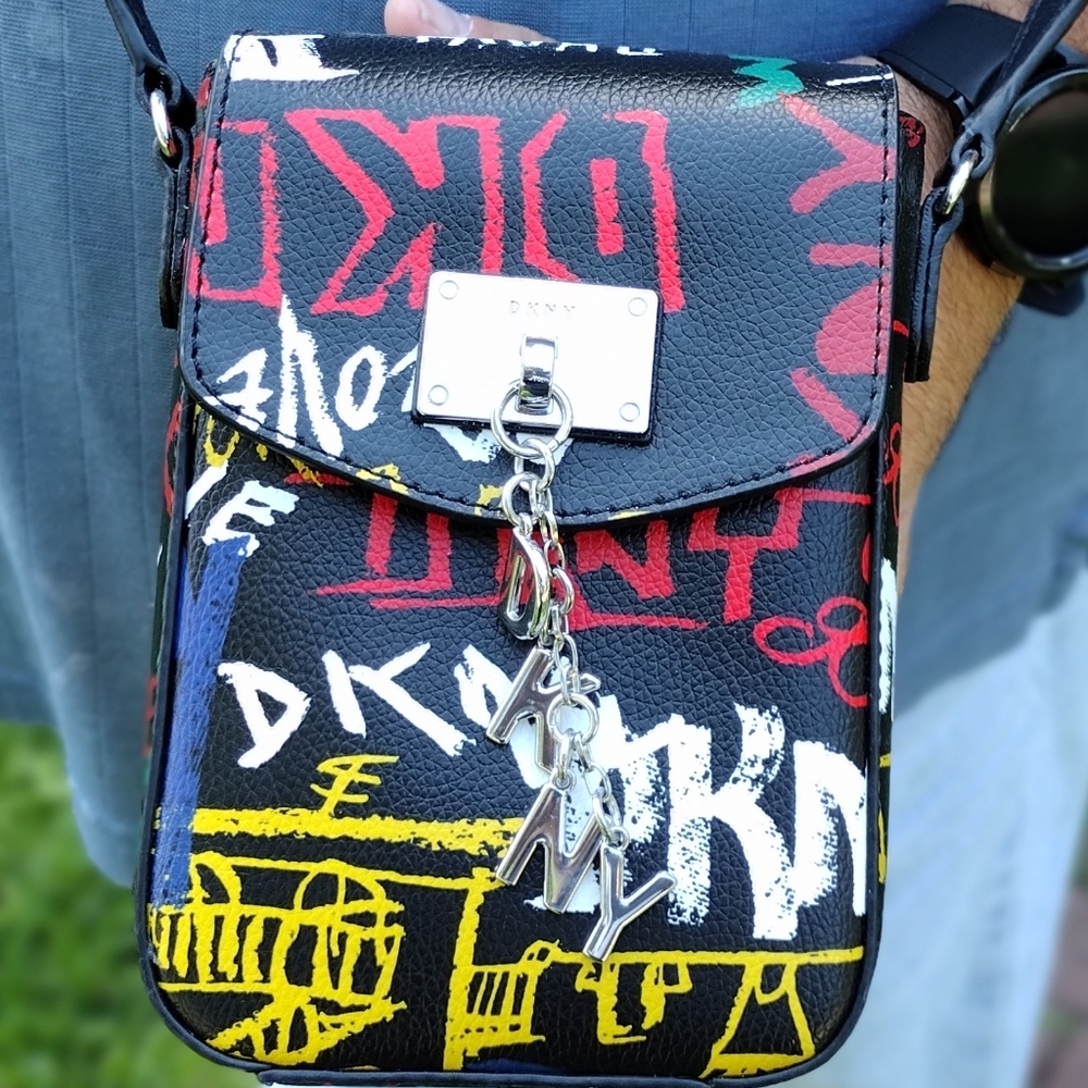DKNY SMALL CROSS BODY GRAFFITI BAG/ NOT ACCEPTING OFFERS!